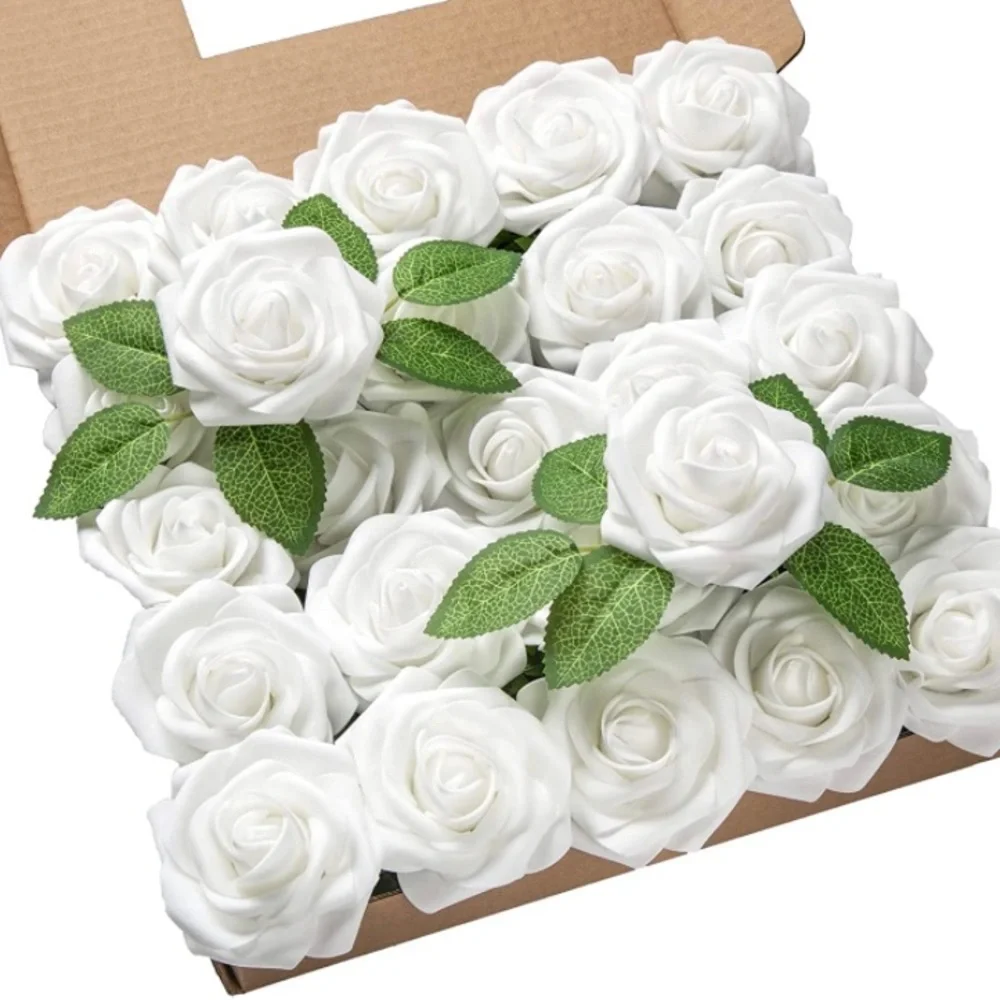 27 count | Lambs Ear Garlands & Ivory Roses Set Wedding Flowers Greenery Decor